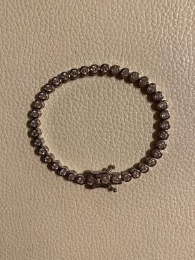 5CT 3mm Bezel Set Lab Created Diamond 14K Gold Plated Tennis Bracelet